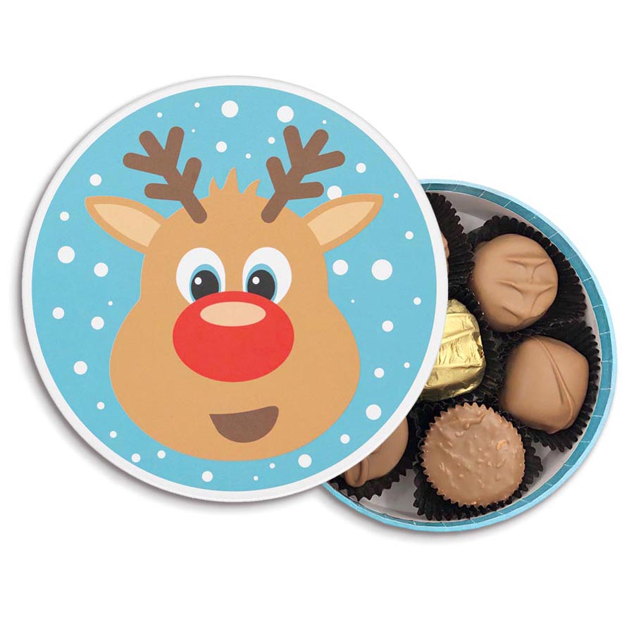 7 Piece Round Rudolph Box