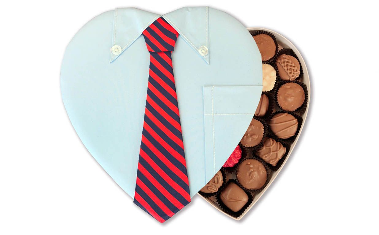 Oxford Tie Heart Box