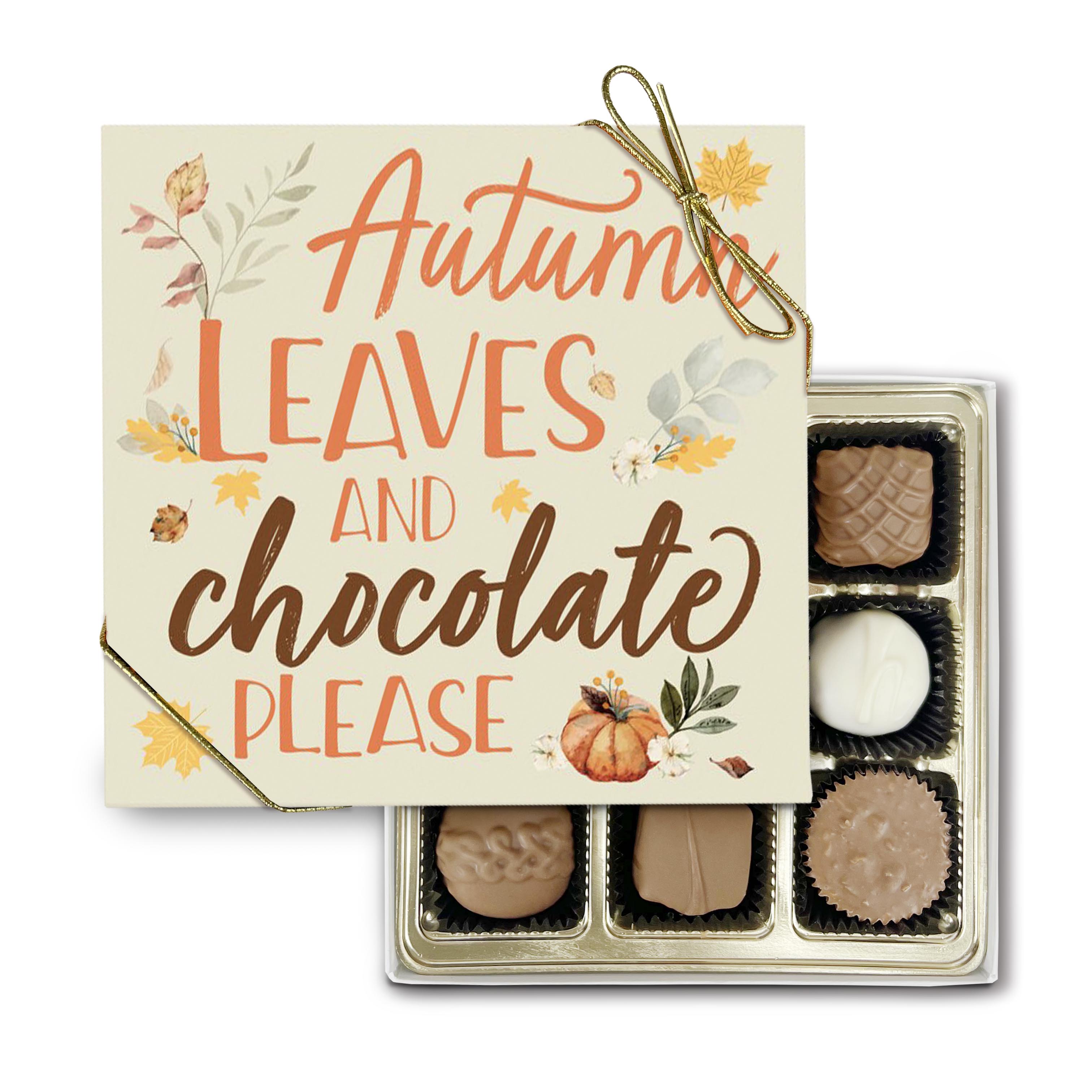 9 Piece Autumn Leaves And Chocolate Please Box