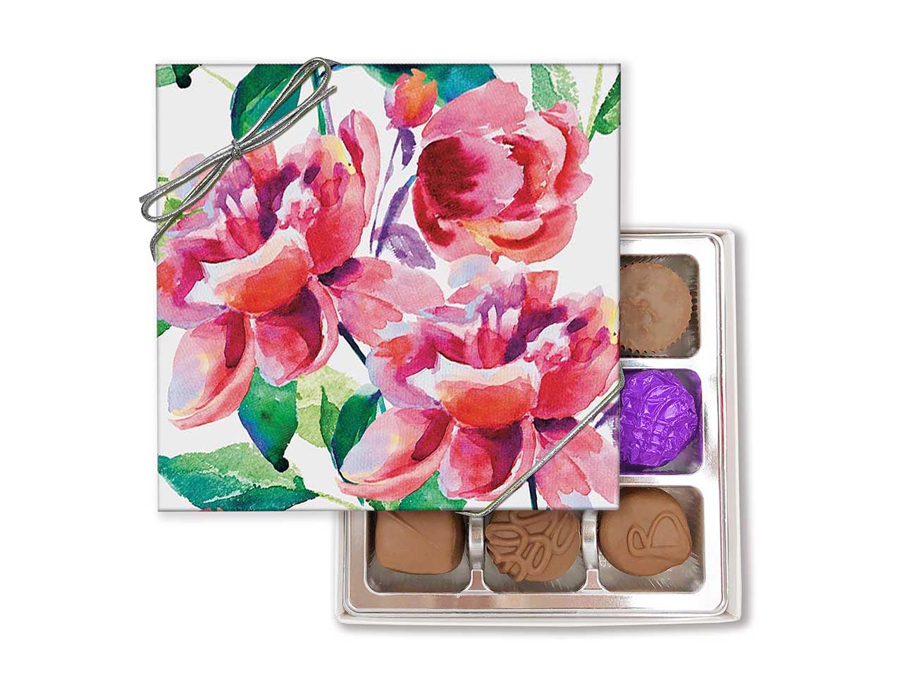 Painted Peonies 9 Piece Box