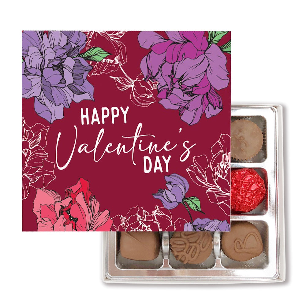 Happy Valentine's Floral 9 Piece Box