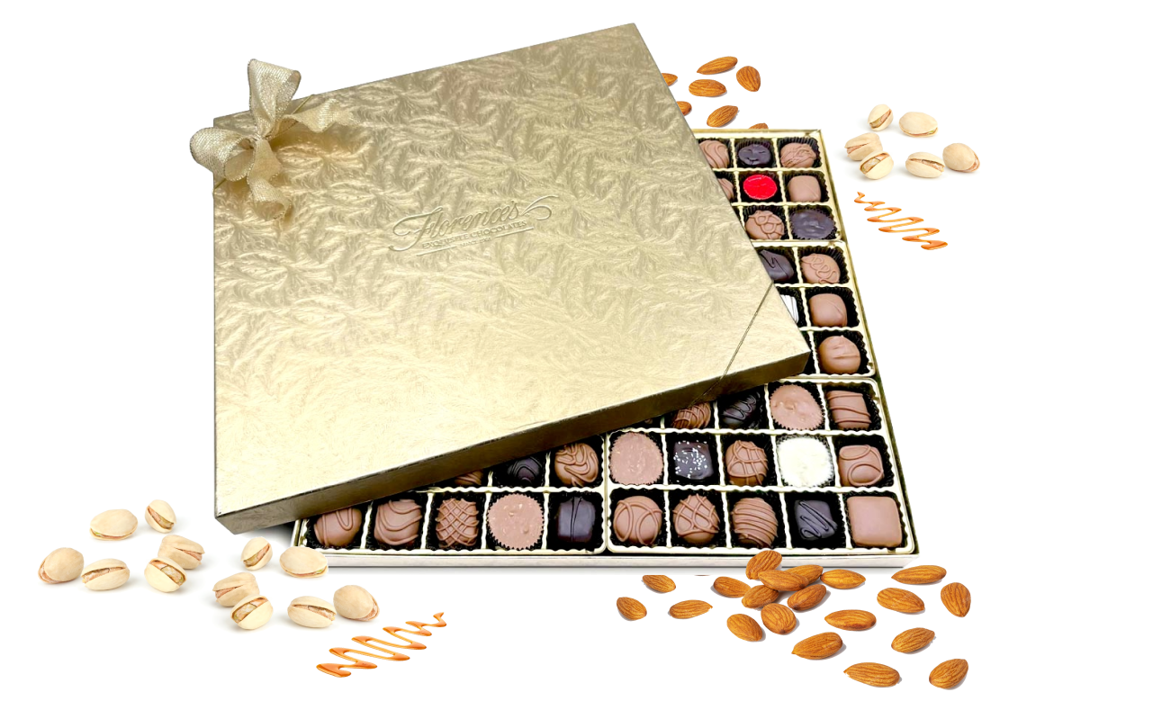 90 Piece Nut and Caramel