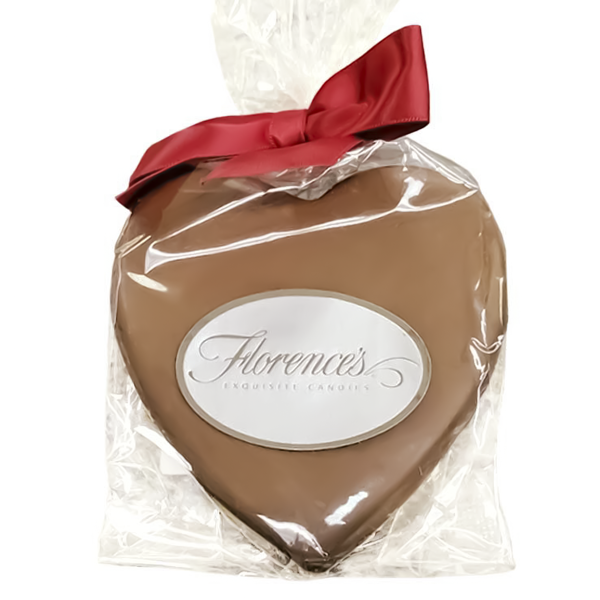 Solid Chocolate Heart in Cellphane Bag